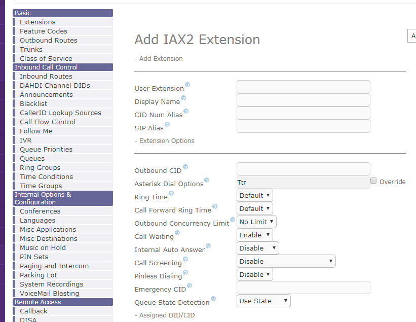 Issabel-create IAX2分机.png